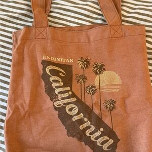 California Encinitas Sunset Tote - Rust Canvas